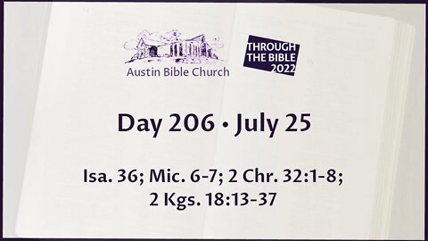 Through the Bible 2022 (Day 206)