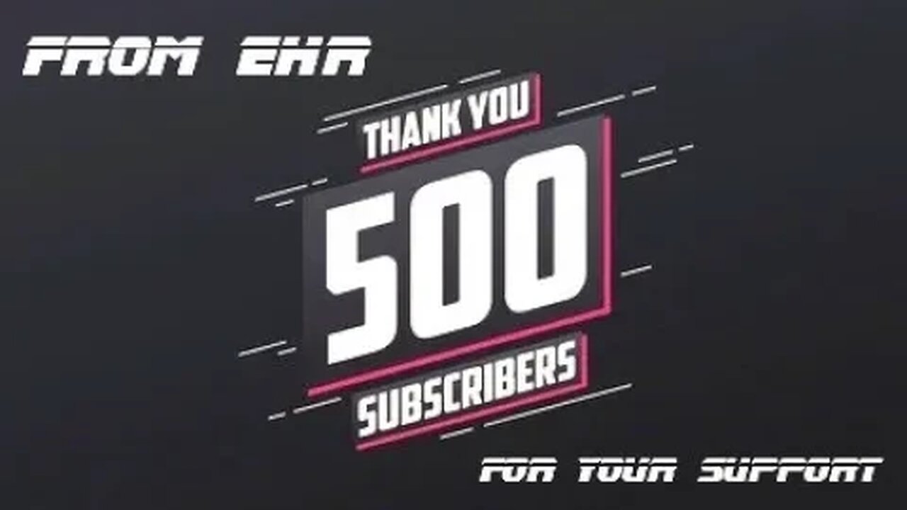 Thank You to our 500 Subscribers!!!