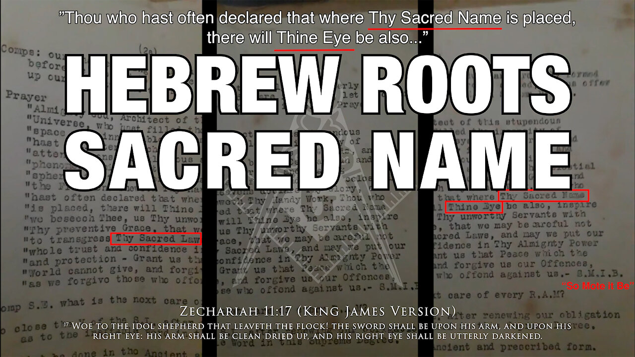 Hebrew Roots and Sacred Name ‘Rooted’ in freemasonry