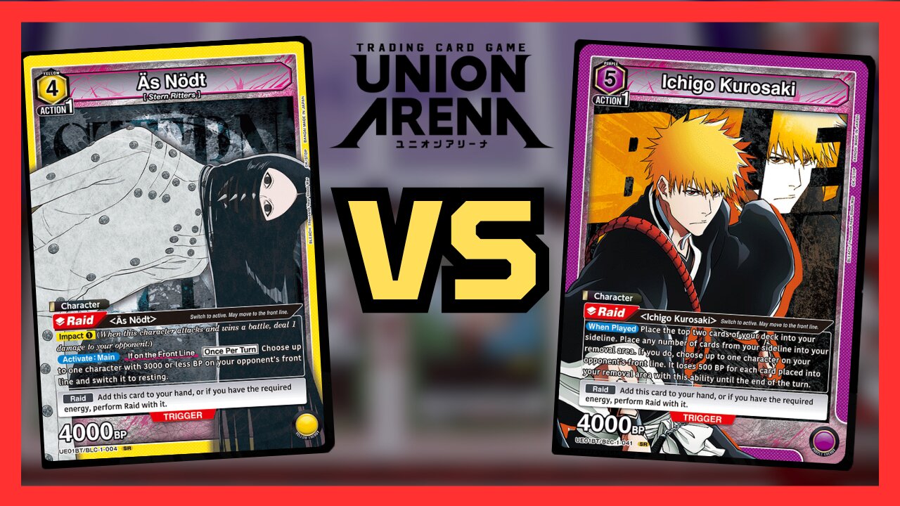 Union Arena Gameplay English 01- Purple Bleach Ichigo VS Yellow Bleach As Nodt/Bambietta