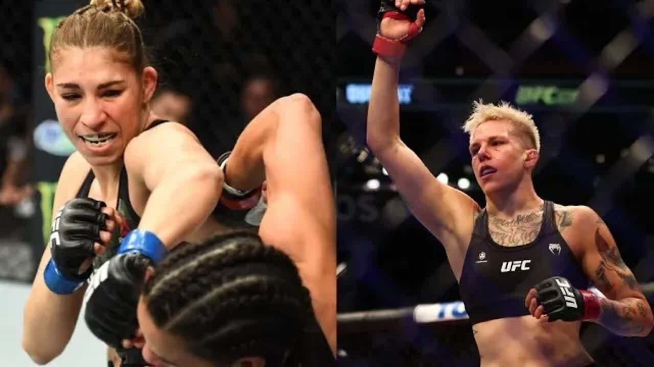 Axe Kick to the Liver from Bottom - UFC 279 Irene Aldana vs Macy Chiasson