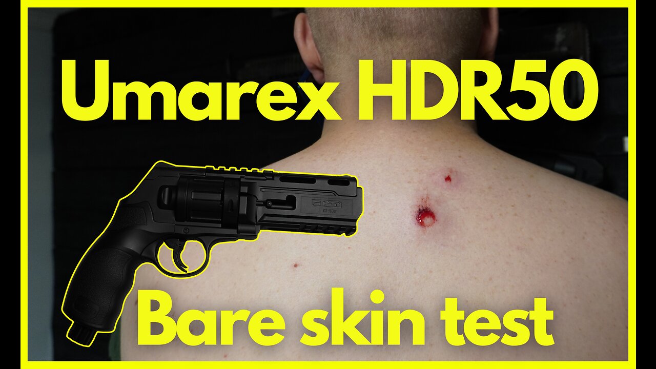 Testing Self Defence Revolver Umarex HDR 50 CAL shooting point-blank in the back.