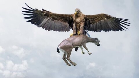 Maternity Flight: An Eagle Feeding Its Chick