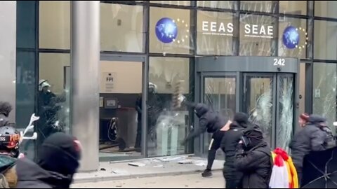 Clashes With Police in Brussels, During Anti Vaccine Mandate Protests, 24 Jan, 2022