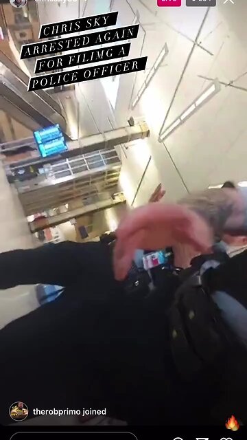 Chris sky targeted and arrested for?