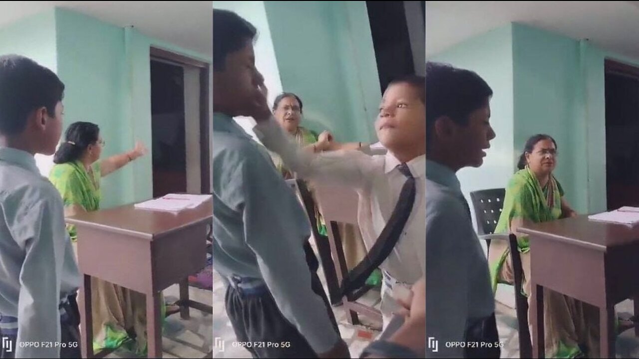 Outrage in India over video showing Hindu teacher telling schoolchildren to slap Muslim boy