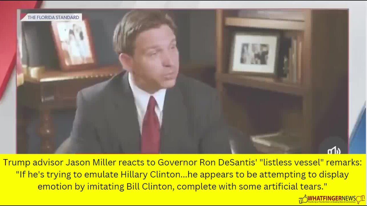 Trump advisor Jason Miller reacts to Governor Ron DeSantis' "listless vessel" remarks