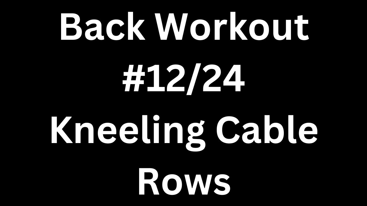 Back Workout 12/24