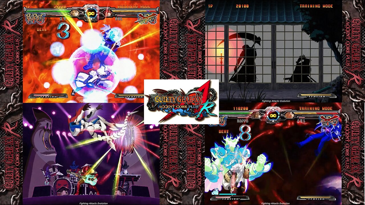 Guilty Gear XX Accent Core Plus R: All overdrive attacks and instant Kill moves