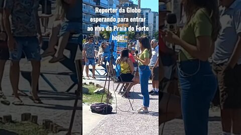 Repórter da Globo na Praia do Forte ao vivo! Cabo Frio hoje #shorts