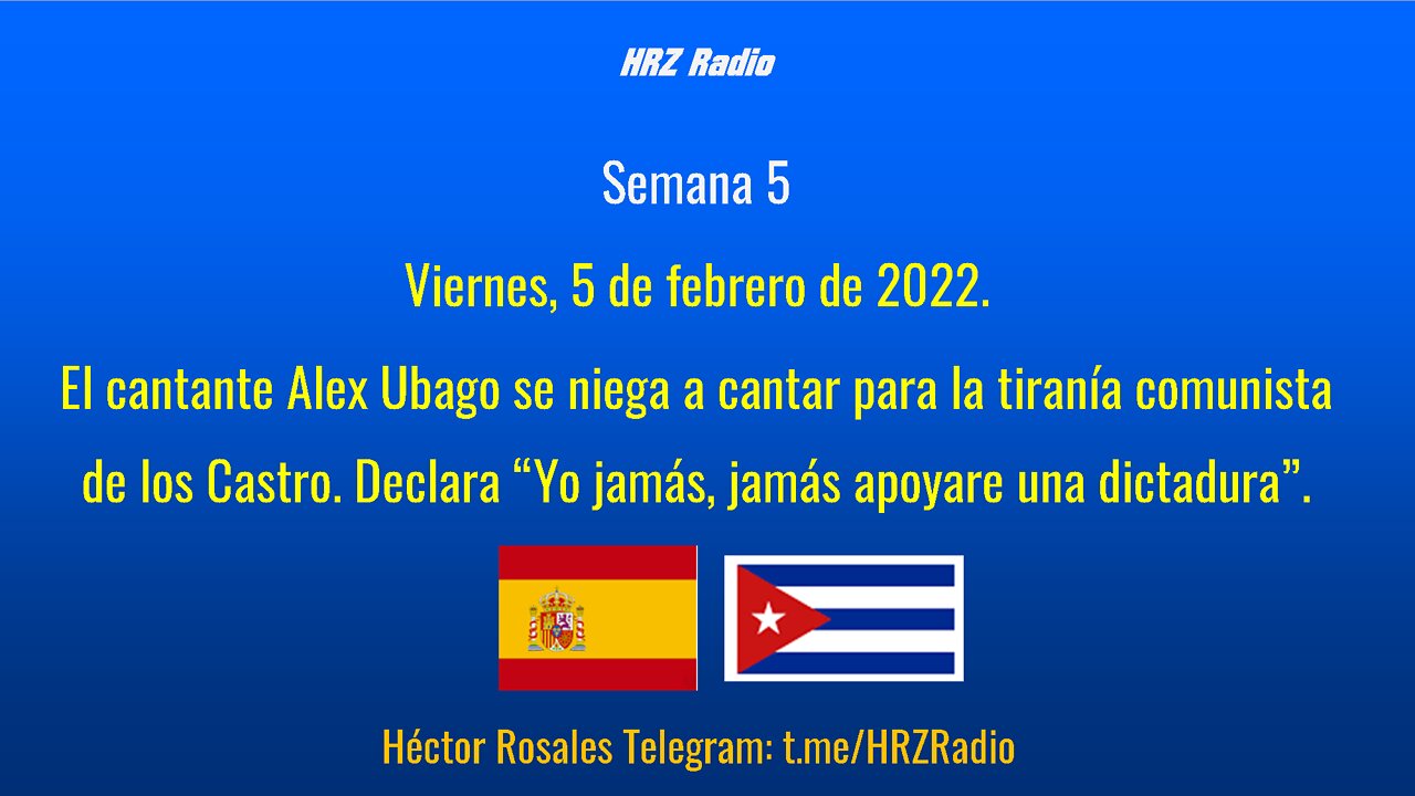 Alex Ubago se niega a cantar en la tiranía de los Castro en Cuba