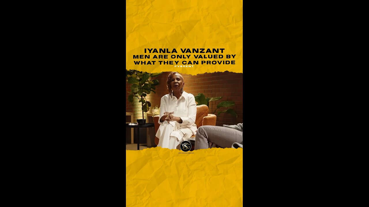 @iyanlavanzant Men are only valued by what they can provide