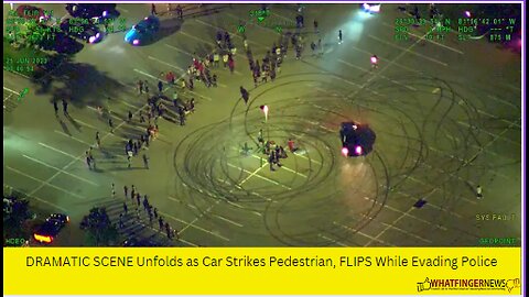 DRAMATIC SCENE Unfolds as Car Strikes Pedestrian, FLIPS While Evading Police