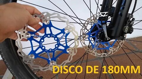 Disco de 180mm na bike