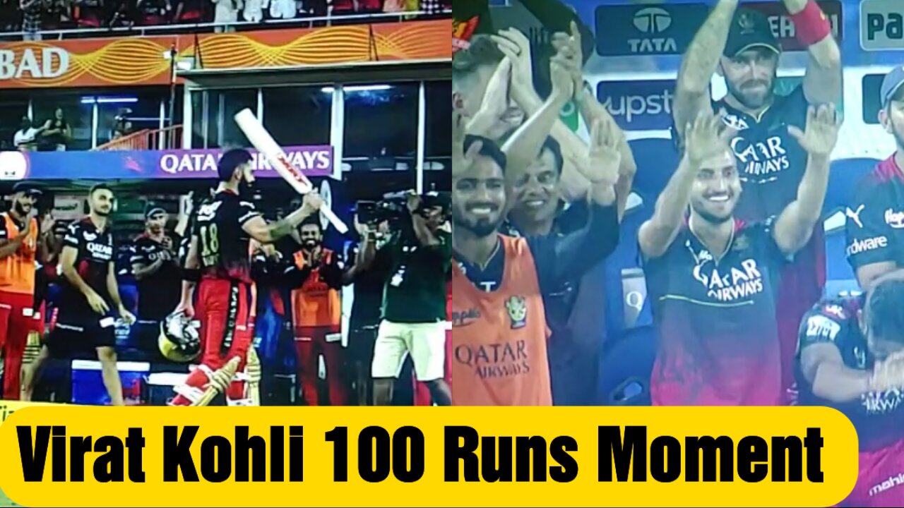 Virat Kohli 100 runs 🏏 | Ultimate Happy moment 👌🙂 | IPL | RCB VS HYDERABAD |