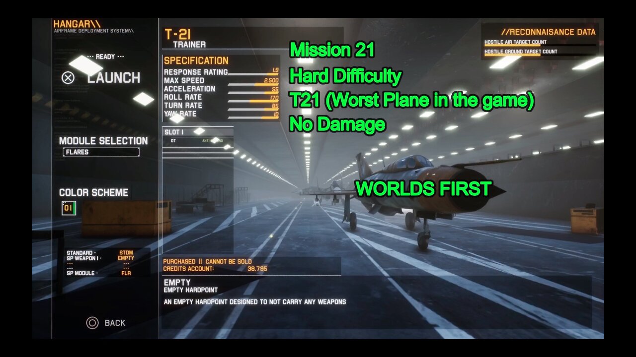 Project wingman, Beating crimson 1 with the T21 (MIG-21) on Hard, no damage, WORLDS FIRST