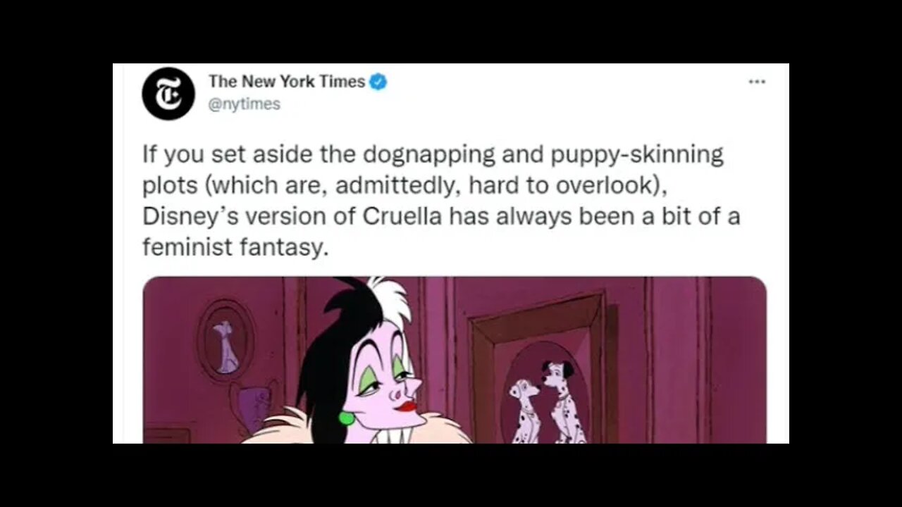 "Cruella Has Always Been A Bit Of A Feminist Fantasy" - The New York Times