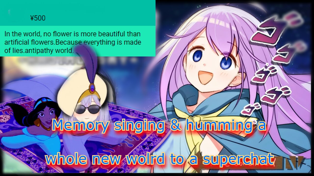 vtuber utakata memory mistakes a superchat for a disney song