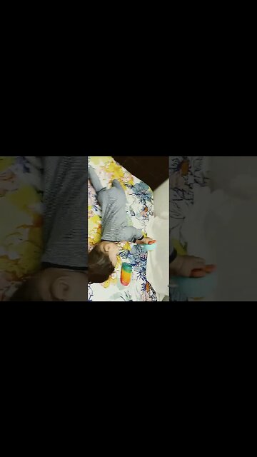 6 months old baby playing before sleep