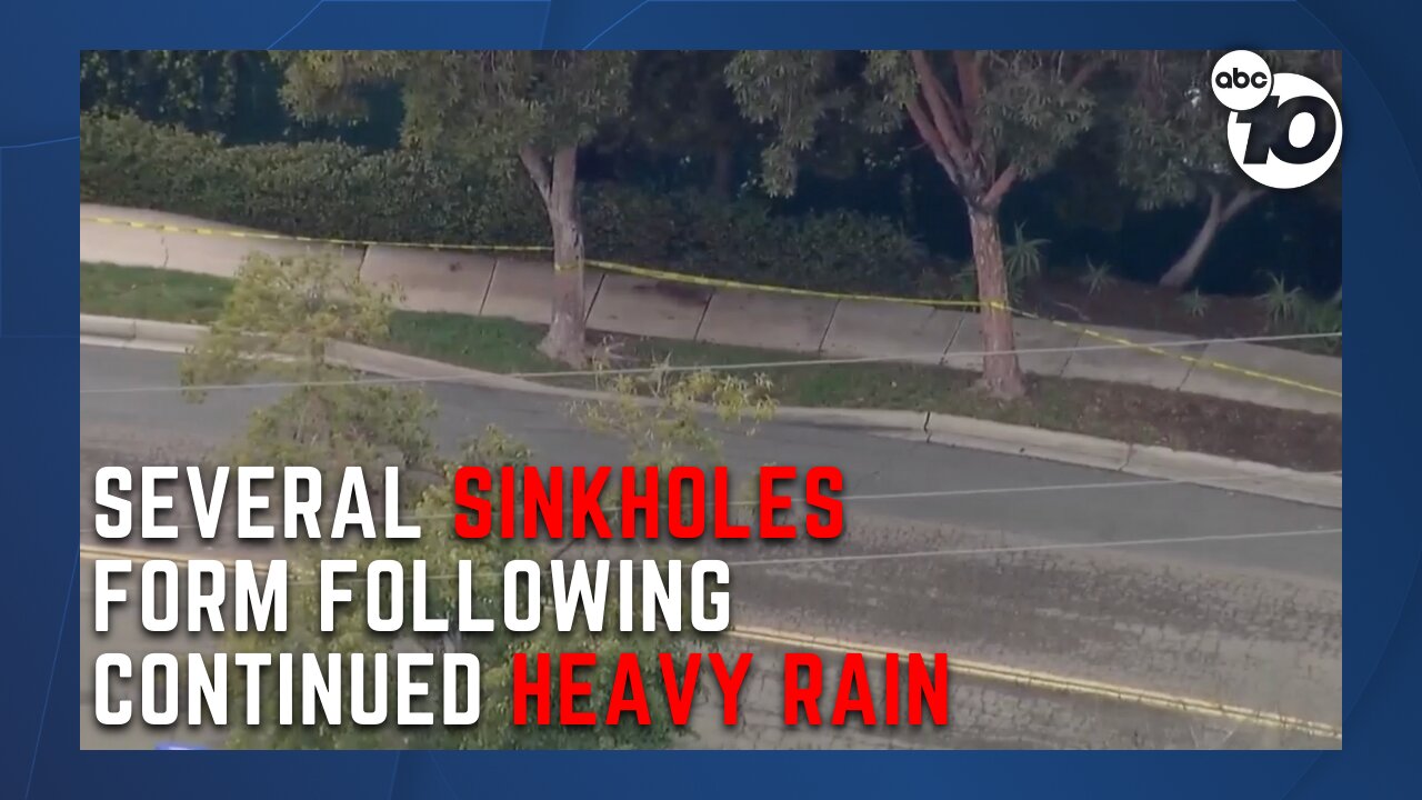 Several sinkholes form across San Diego County following constant heavy rain