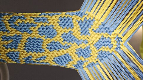 Kumihimo - Takadai Braiding Stream - 151- Gold and Lapis