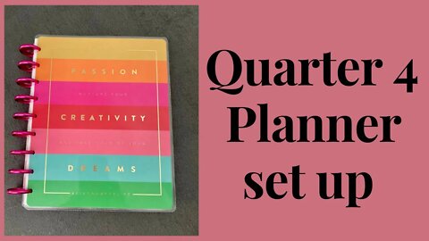 Quarter 4 planner set up