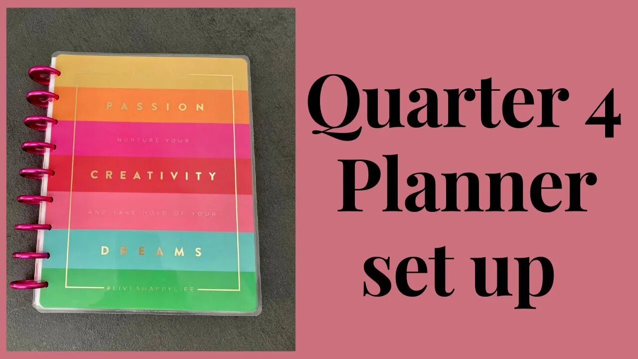 Quarter 4 planner set up