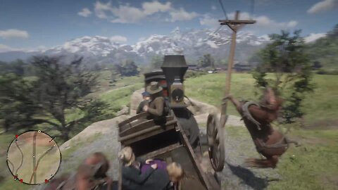 Red Dead Redemption 2, Jackass dynamite fire bottles, wagon ride