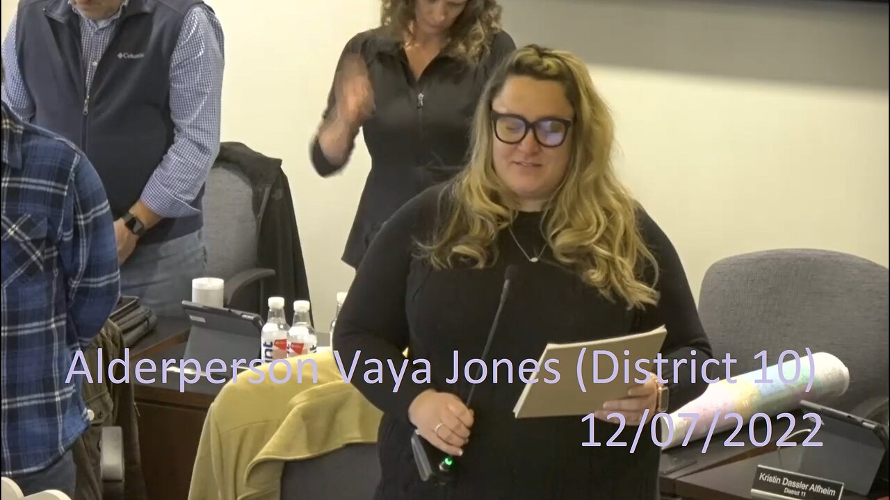 Alderperson Vaya Jones' (District 10) Invocation At 12/07/2022 Common Council Meeting