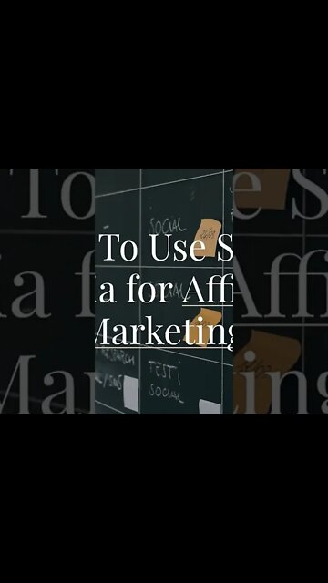 How use Affiliate marketing?