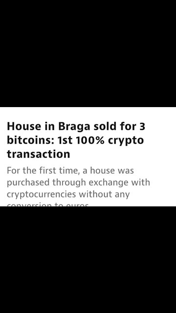 HOUSE SOLD IN PORTUGAL FOR 3 BITCOIN #cryptomash #ytshorts #cryptonews #cryptoupdates #viralvideo