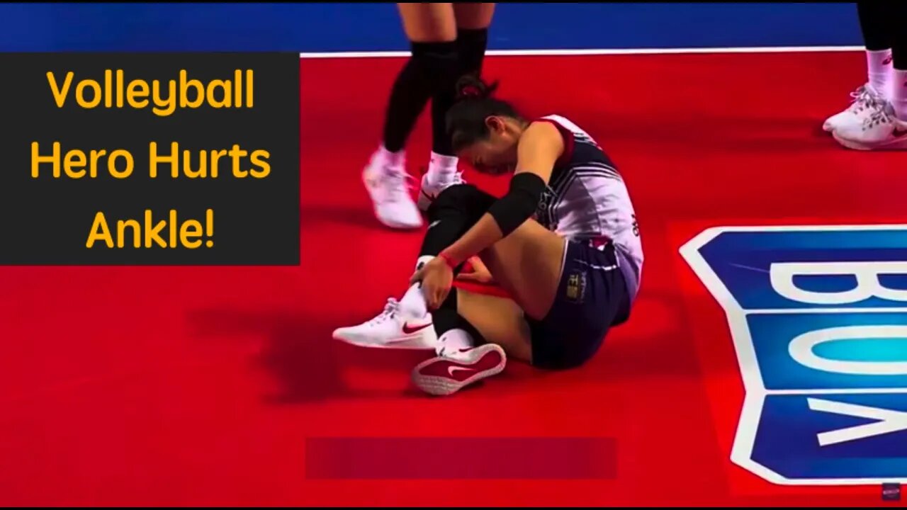 FEMALE SPORTS HEROES: Volleyball Hero Hurts Ankle #StopWarInUkraine