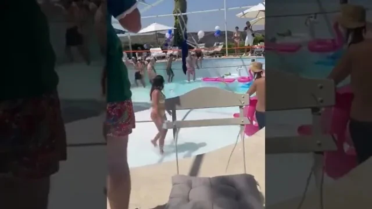 Sinkhole opens up in a swimming pool in Israel & sucked in a man.