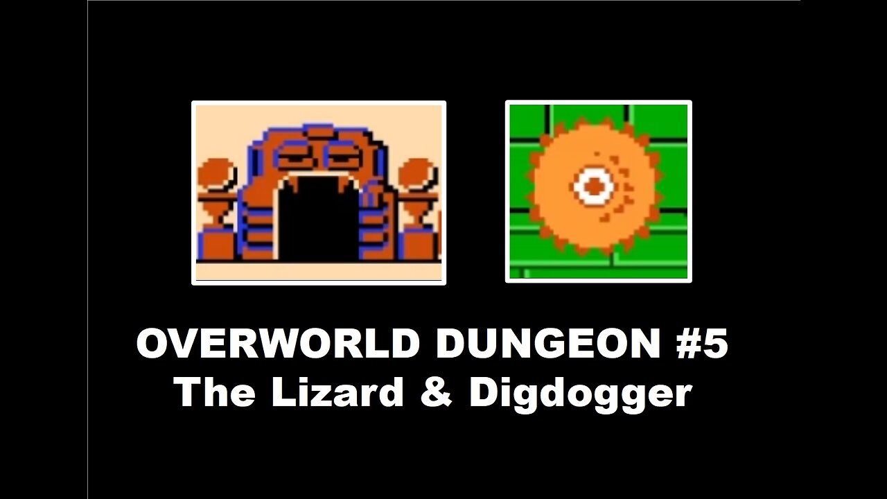 Legend of Zelda (NES) OverWorld Dungeon 5 Complete Walkthrough Guide: The Lizard & Digdogger