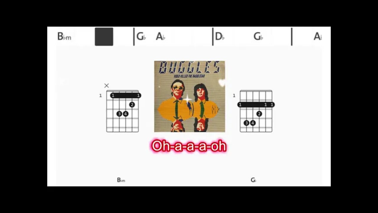 The Buggles - Video Killed The Radio Star - (Chords & Lyrics like a Karaoke)