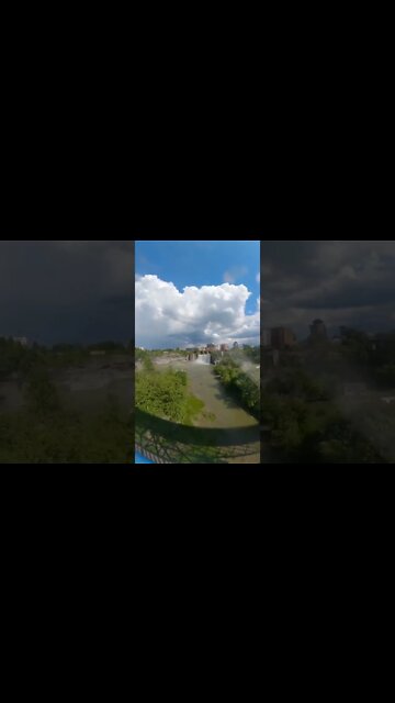 High Falls, Rochester, NY waterfall - 60 second Pont de Rennes bridge tour