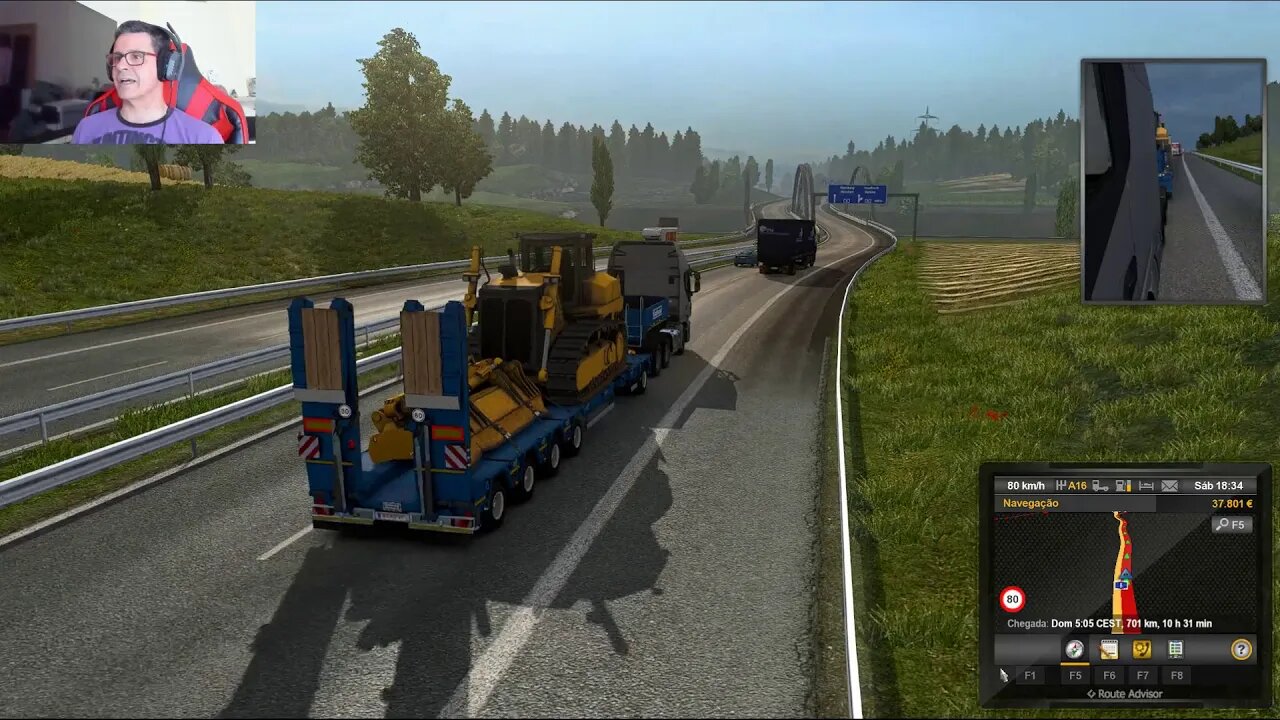 EURO TRUCK SIMULATOR 2 #15 SÓ EU FIQUEI SEM GASOLEO E SEM DORMIR SÓ A MIM