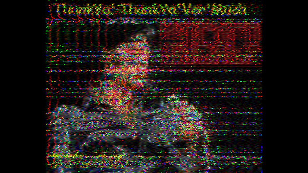 Attempting to capture SSTV via a handycam.