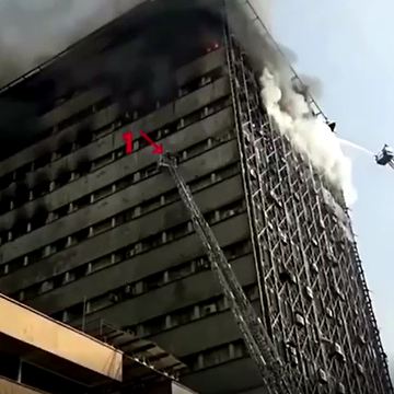 New vidoes emerge form the Tehran's builiding fire