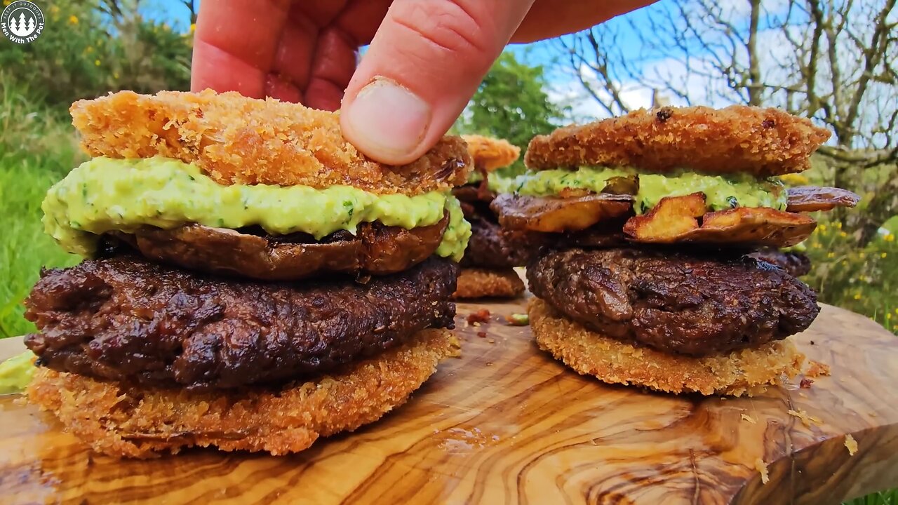 A great recipe for crispy fried onion burger bun with delicious local beef | Relaxing Sounds ASMR