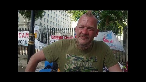 Visit the one man protester opposite Downing Street