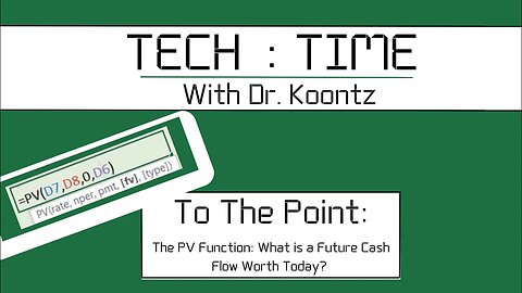 How to Use the PV Function in Microsoft Excel