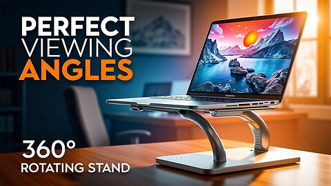 Get PERFECT Viewing Angles with This 360 Rotating Laptop Stand!
