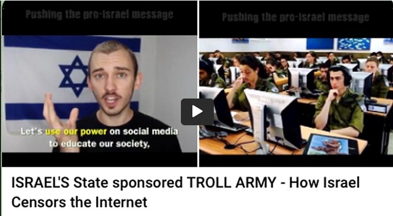 ISRAEL'S State sponsored TROLL ARMY - How Israel Censors the Internet