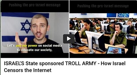 ISRAEL'S State sponsored TROLL ARMY - How Israel Censors the Internet