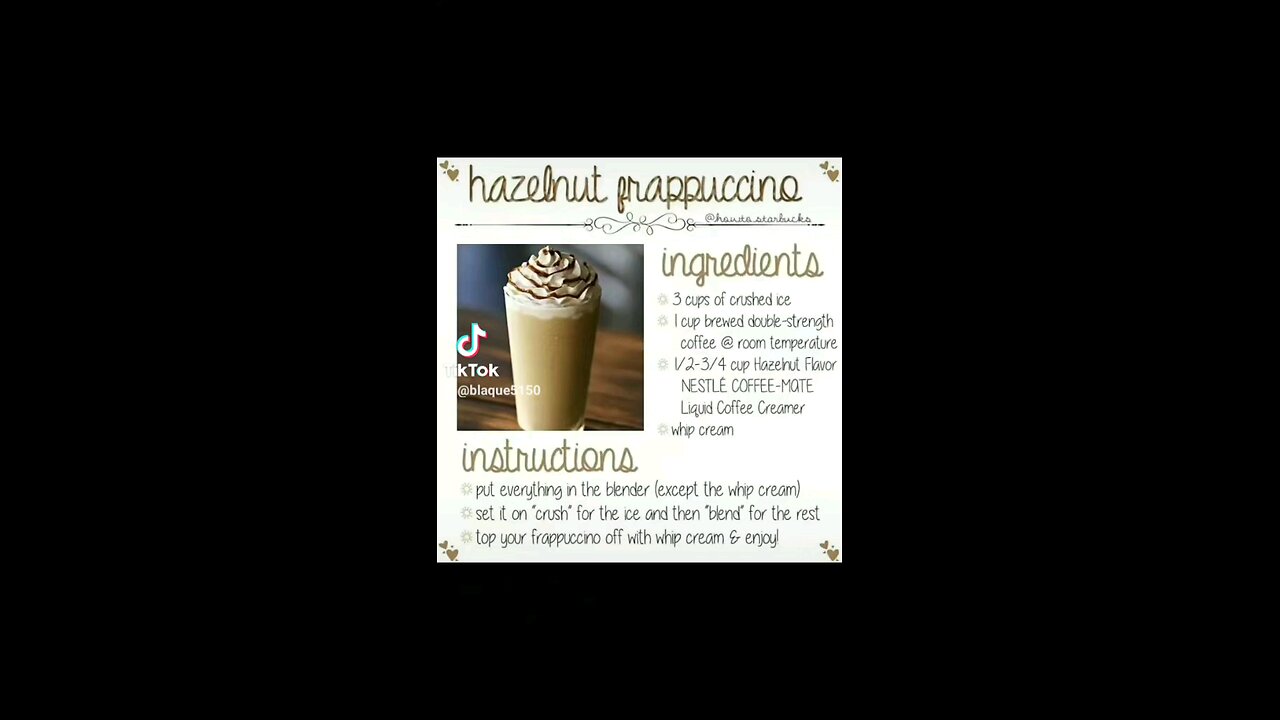 hazel nut frappuccino