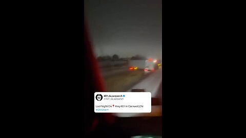 Snowstorm On Highway 401 Cornwall