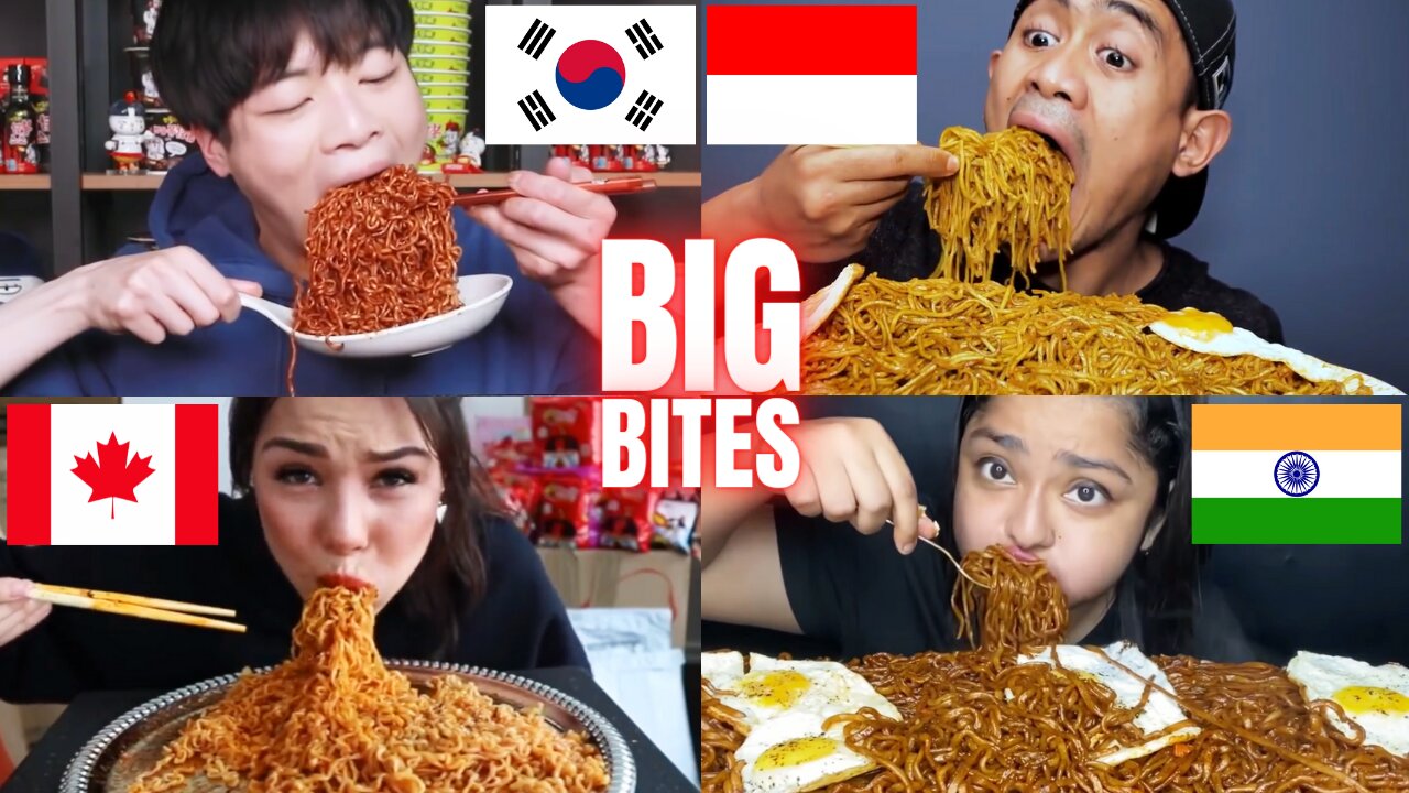 Ramen BIG BITES Around the World Mukbang Highlights