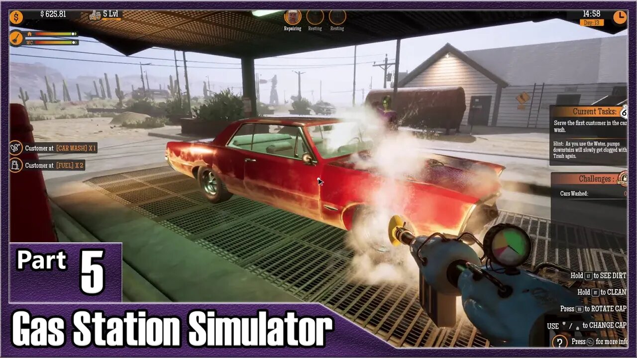 Gas Station Simulator, Part 5 / Sandstorm and Opening the Car Wash