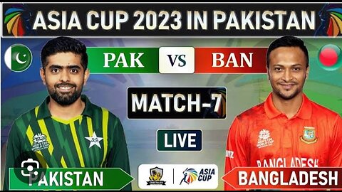 Match between pak vs ban